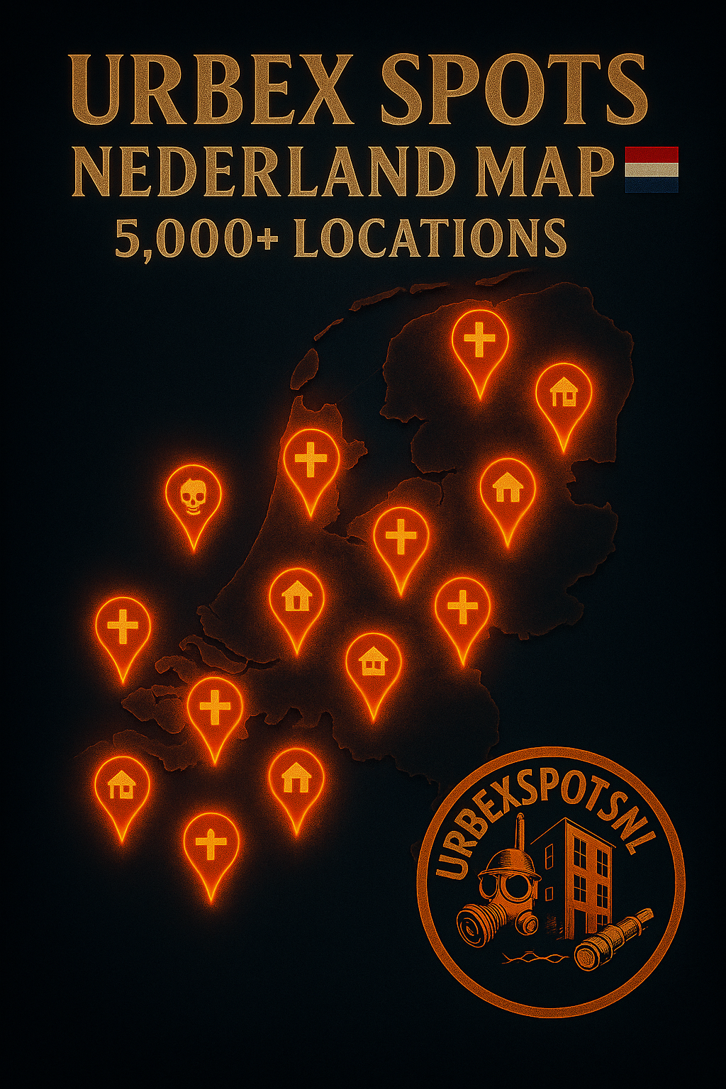 ๐ณ๐ฑUrbex Kaart Nederland 5000+๐