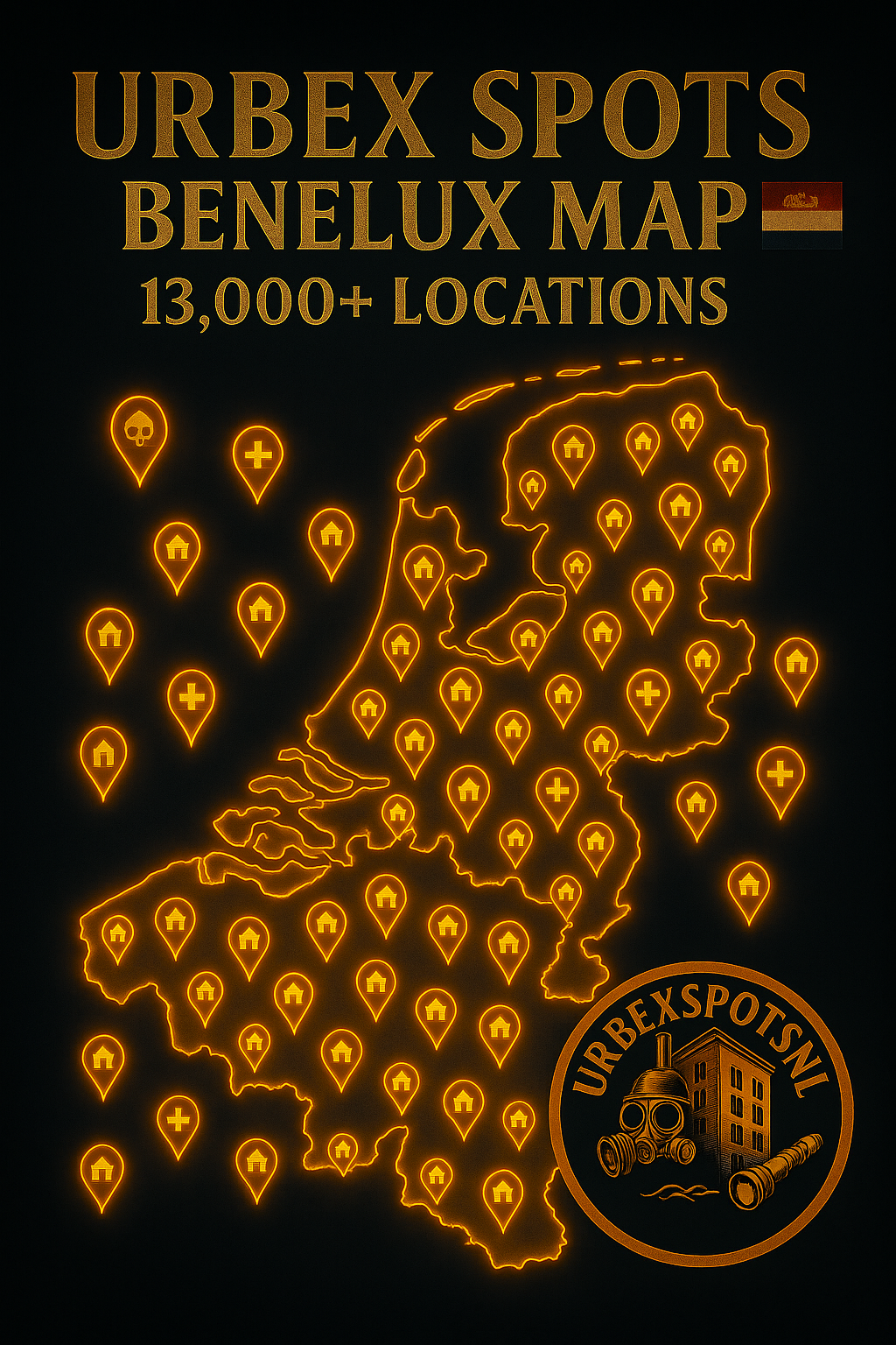 π§πͺπ³π±π±πΊUrbex Kaart Benelux 13.000+