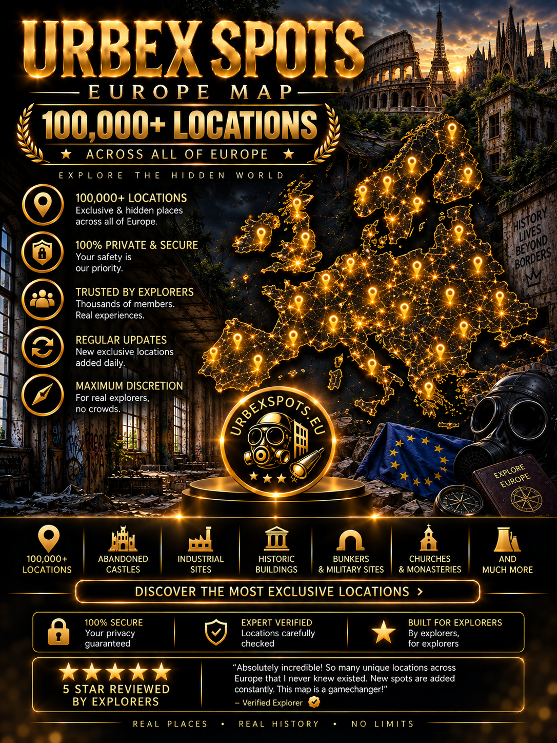๐ช๐บ Urbexspotsยฎ Europa PREMIUM 100.000+ ๐