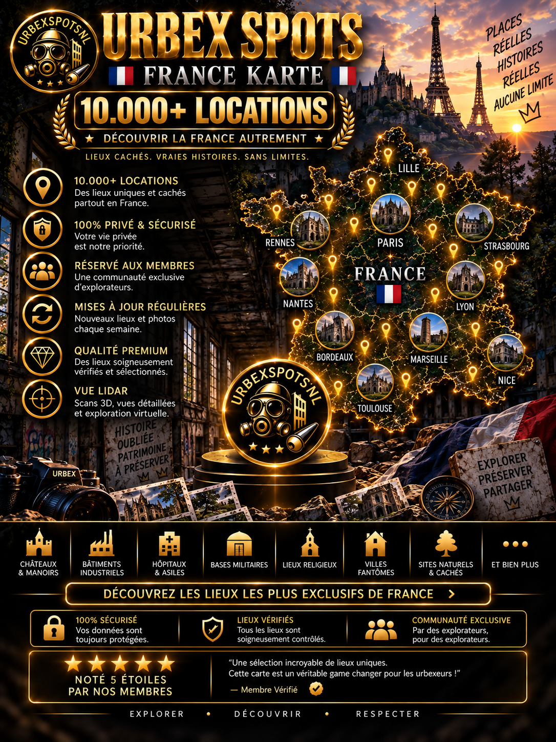 🇫🇷 Urbexspots® France 10.000 + bundle👑