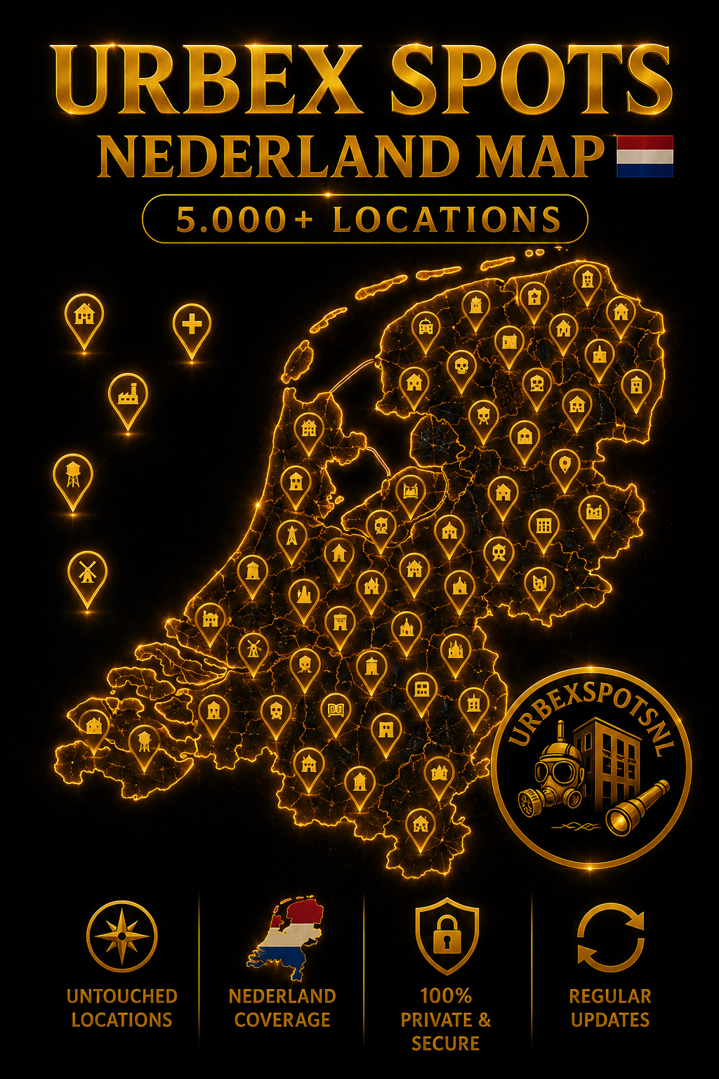 🇳🇱Urbex Kaart Nederland 5000+👑