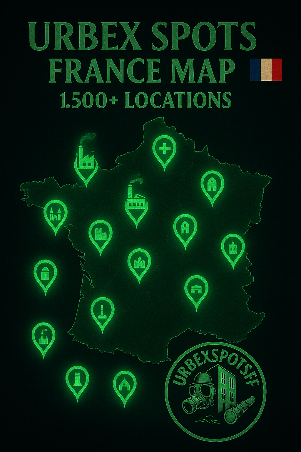 🇫🇷Urbex Map France 1500 + bundle👑