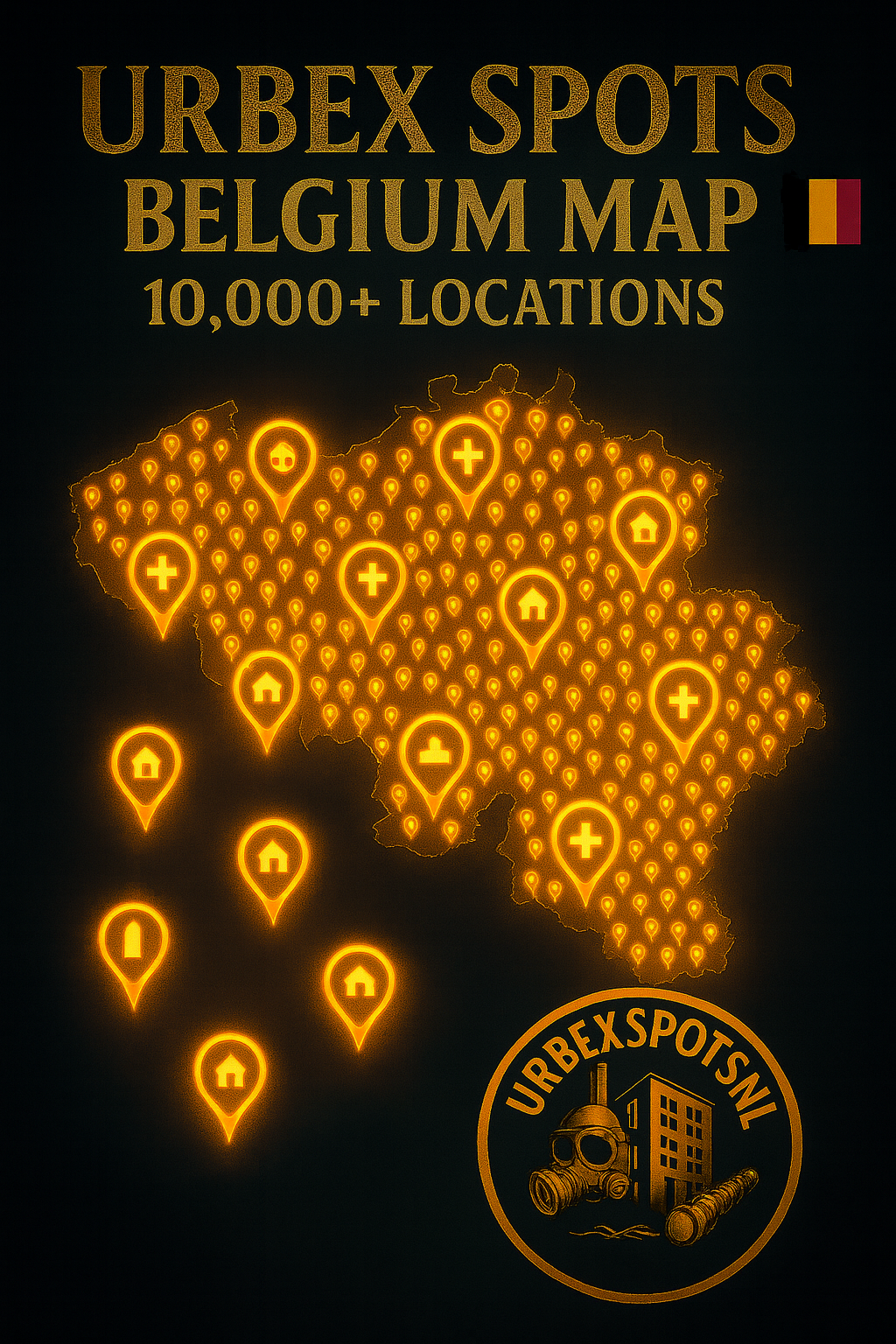 🇧🇪Urbex Kaart België 10.000+👑