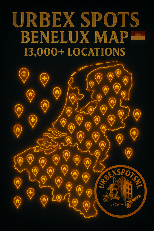 🇧🇪🇳🇱🇱🇺Urbex Kaart Benelux  13.000+