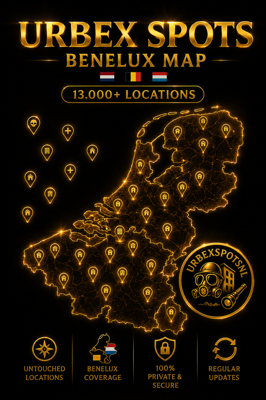🇧🇪🇳🇱🇱🇺Urbex Kaart Benelux  13.000+