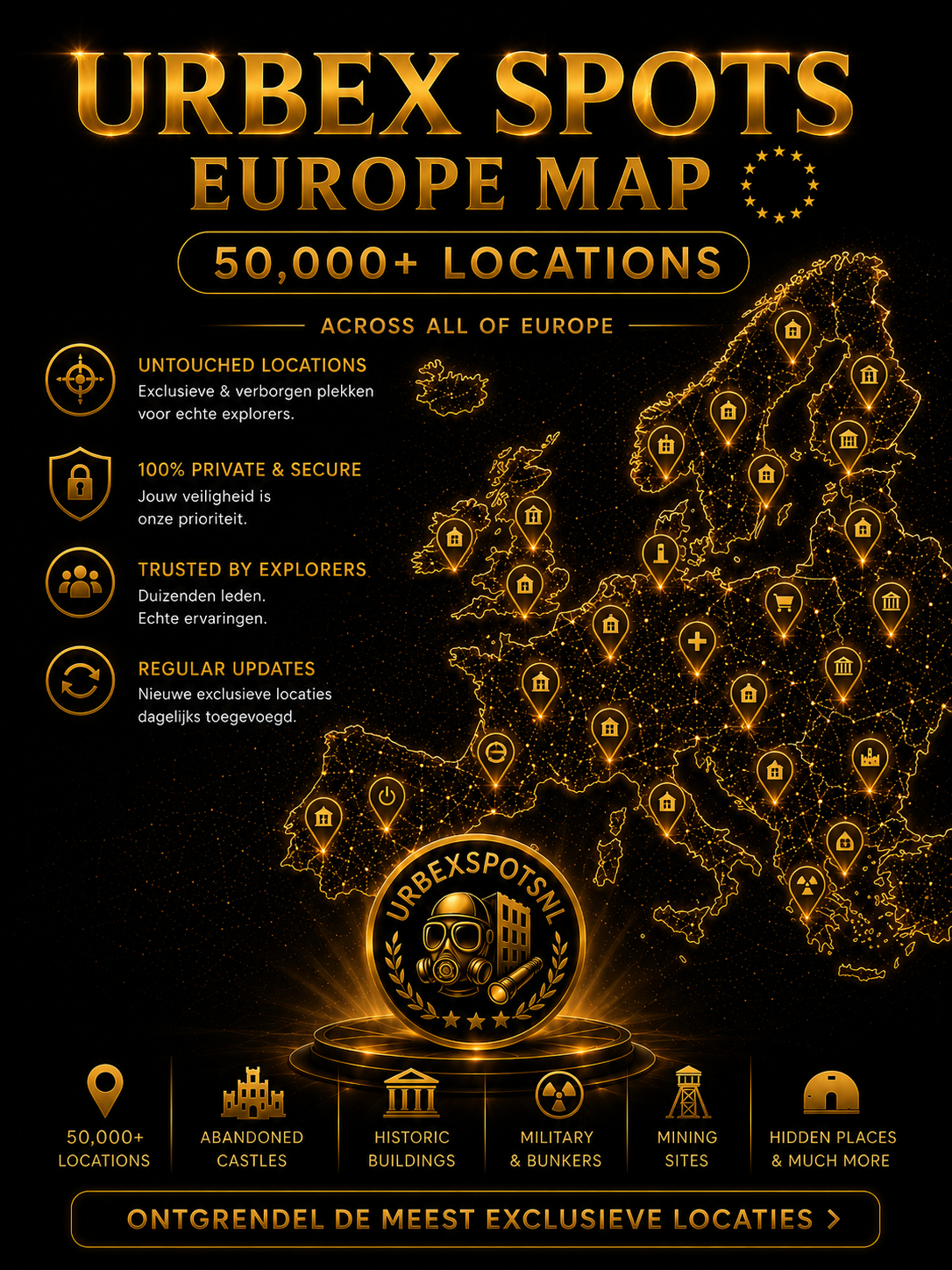 🇪🇺 Urbexspots® Europa PREMIUM 50.000 + 👑