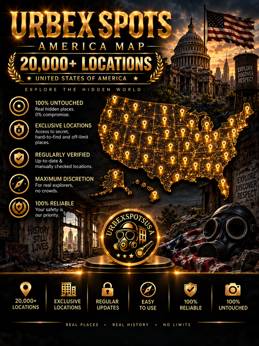 🇺🇸 Urbexspots® USA Bundle 20.000 + Locations